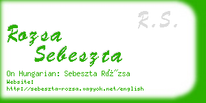 rozsa sebeszta business card